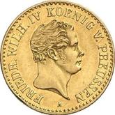 Obverse 1/2 Frederick D'or 1843 A