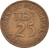 Reverse 25 Céntimos 1937 Ibi