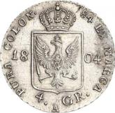 Reverse 4 Groschen 1804 A Silesia