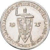 Obverse 3 Reichsmark 1925 F Rhineland