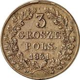 Reverse 3 Grosze 1831 KG November Uprising