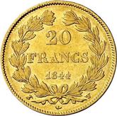 Reverse 20 Francs 1844 W