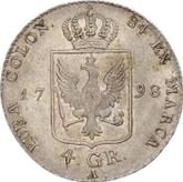 Reverse 4 Groschen 1798 A Silesia