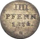 Reverse 4 Pfennig 1816 H