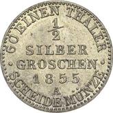 Reverse 1/2 Silber Groschen 1855 A