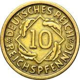 Obverse 10 Reichspfennig 1929 D