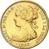 Obverse 100 Reales 1863