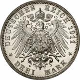 Reverse 3 Mark 1911 A Prussia