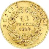 Reverse 10 Francs 1860 BB