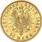 Reverse 20 Mark 1882 A Prussia