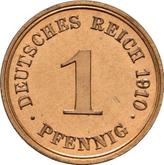 Obverse 1 Pfennig 1910 G