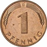 Obverse 1 Pfennig 1995 D