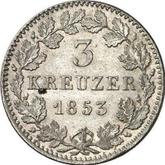 Reverse 3 Kreuzer 1853