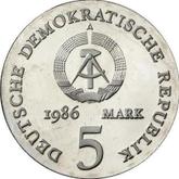 Reverse 5 Mark 1986 A Heinrich Kleist