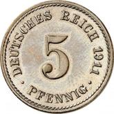Obverse 5 Pfennig 1911 A