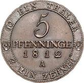 Reverse 5 Pfennig 1812 A Pattern
