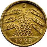 Reverse 5 Reichspfennig 1925 D