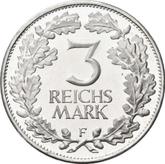 Reverse 3 Reichsmark 1925 F Rhineland