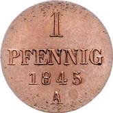 Reverse Pfennig 1845 A
