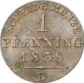 Reverse 1 Pfennig 1838 D
