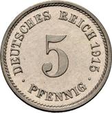 Obverse 5 Pfennig 1915 F