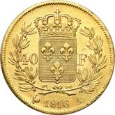 Reverse 40 Francs 1816 A