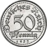 Obverse 50 Pfennig 1922 D