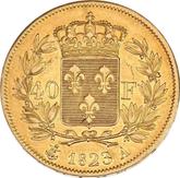 Reverse 40 Francs 1823 A