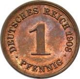 Obverse 1 Pfennig 1908 F