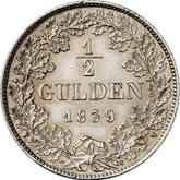 Reverse 1/2 Gulden 1839 D