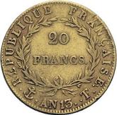 Reverse 20 Francs AN 13 (1804-1805) T
