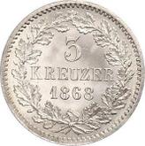 Reverse 3 Kreuzer 1868