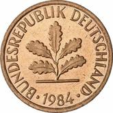 Reverse 1 Pfennig 1984 G