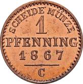 Reverse 1 Pfennig 1867 C