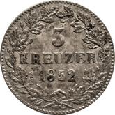 Reverse 3 Kreuzer 1852
