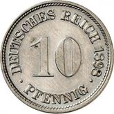 Obverse 10 Pfennig 1898 D