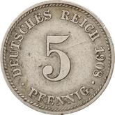 Obverse 5 Pfennig 1908 D