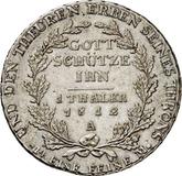 Reverse Thaler 1812 A King's visit to the mint