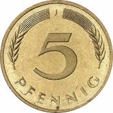 Obverse 5 Pfennig 1984 J