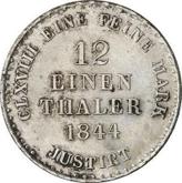 Reverse 1/12 Thaler 1844 S