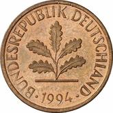 Reverse 1 Pfennig 1994 J