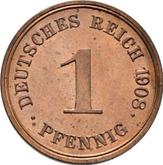Obverse 1 Pfennig 1908 G