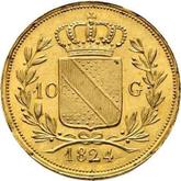 Reverse 10 Gulden 1824