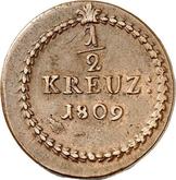 Reverse 1/2 Kreuzer 1809