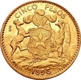 Obverse 5 Pesos 1898 So