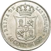 Reverse 40 Céntimos de escudo 1866