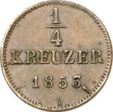 Reverse 1/4 Kreuzer 1853