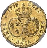 Reverse Double Louis d'Or 1778 M