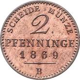 Reverse 2 Pfennig 1869 B