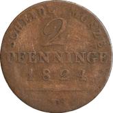 Reverse 2 Pfennig 1824 D